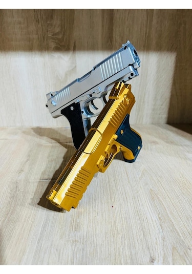 Boncuklu Altın Ve Gümüş Renk Boncuk Atan Silah 2 Adet