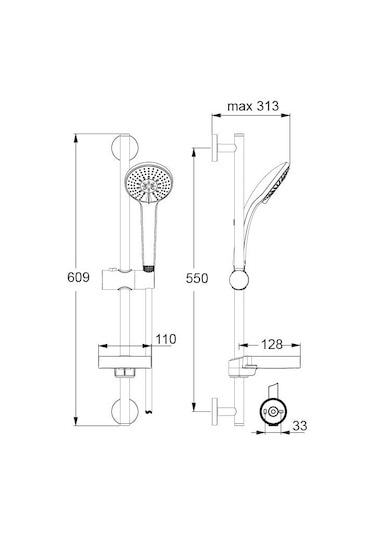 Ideal Standard Idealrain Sürgülü Duş Seti 100 3F.B9415Aa Diğer