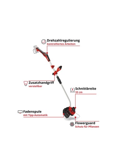 Einhell Ge-CT 18/33 Li E Solo Akülü Kenar Kesme Makinesi