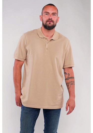 Gabria Polo Yaka Erkek T-shirt Vizon