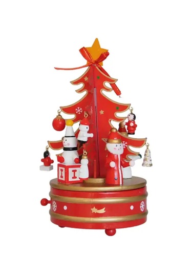 Yılbaşı Ahşap Dekor - Müzikli Yılbaşı Ağacı-