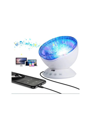 Exeo Müzik Çalar Okyanus Dalgası 7 Farklı Led Işıklı Kumandalı