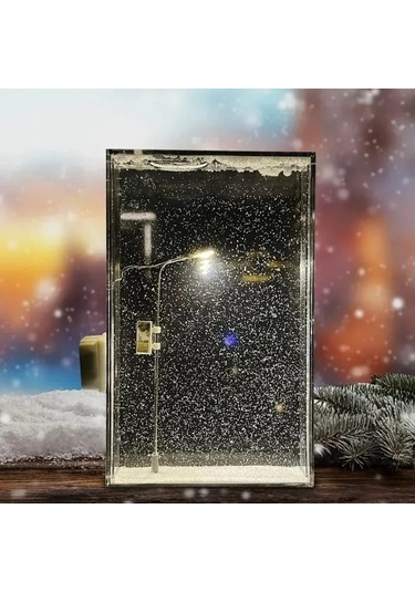 Kangvka Kendi Ellerinle Oluşturabileceğiniz, Sessiz Kar Sahnesi Ve Isımsı Işık Sağlayan Dıy Dekoratif Kar Gece Lambası Çok Renkli