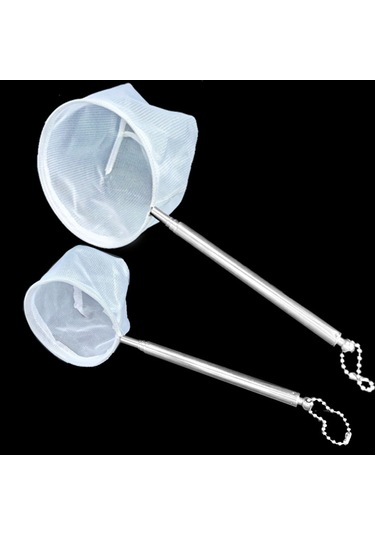 Geeksen Stahl Rostfreier Teleskop Aquarium Netz - Klein & Groß Kreisform, 13-40cm Ausziehbar, Sicheres 3d Mesh Für Fische & Garnelen