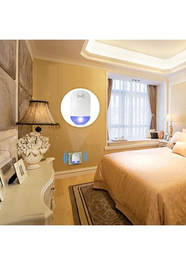 Mufunye Evcil Hayvan Ve İnsan Güvenli 2'li Paket Ultrasonik Sıçan, Sinirli Böcek Kovucu Avrupa Prensi - 120-150 M² Etki Alanı, Ac90-240v