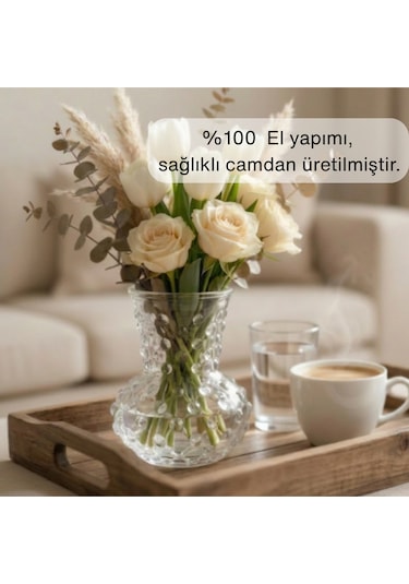Selen Concept Bubble Model Küçük Boy Vazo Şeffaf
