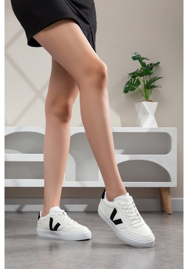 Daxtors Anka Günlük Ortopedik Kadın Sneaker Spor Ayakkabı Beyaz