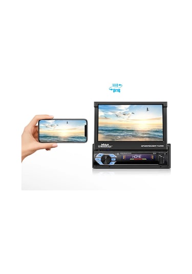 İndash 7 İnc Double Teyp Dokumatik Bluetooth Usb-sd-aux 1080p Hd + Kamera Hediyeli 7"