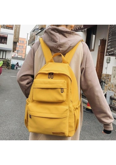 Ganzhoushop Yeni Su Sırt Sırt Seyahat Okul Kadınlar Kadın İçin İçin Gençler Geçirmez Çok Cepli Çantası Çantası Çantaları Black Uk Siyah