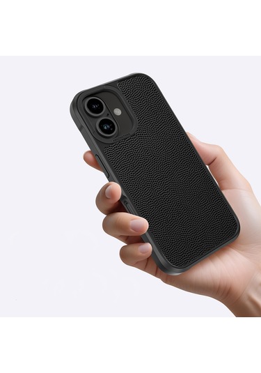 İphone 16 Plus Uyumlu Kılıf Magsafe Şarj Özellikli Amazingthing Glamour Serisi Kapak Siyah