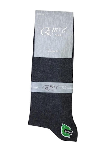 Emre Erkek Bambu Mevsimlik Soket Çorap 267 - 6 Adet Füme