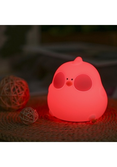 Ulzyvf Neoglint Tavuk Gece Lambası - Rgb Renk Değiştiren Şarj Edilebilir Bebek Lambası Diğer