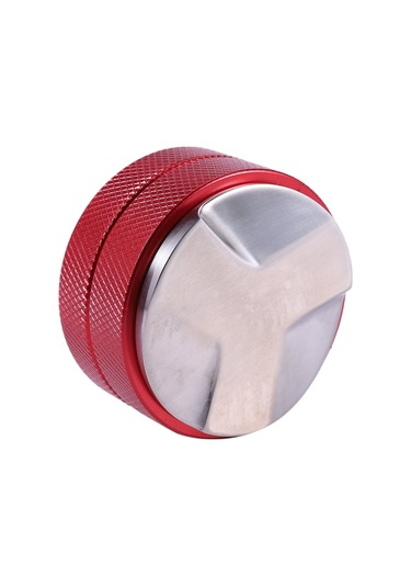 Espresso 58mm Kahve Dağıtıcı Eşitleme Aracı Üç Açılı Eğimli Macaron Kahve Sabotajı-kırmızı