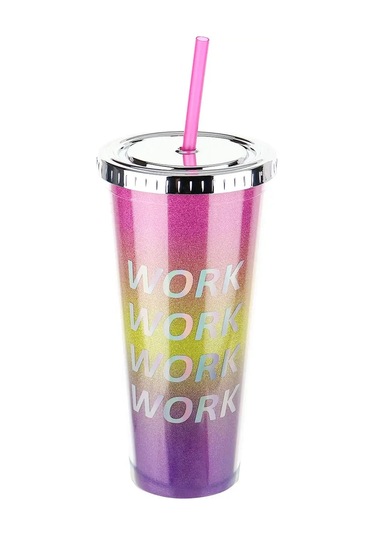 Miland Soğuk İçecekler İçin Kapağı Ve Pipeti Olan Plastik Bardak 169656475 Pembe