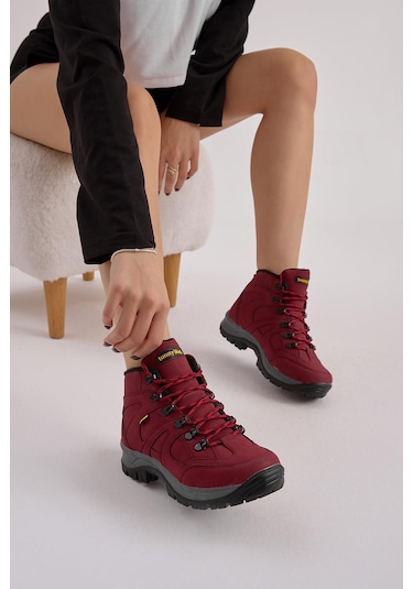 Rahat Kalıp Bağcıklı Unisex Bordo Trekking Bot V2rts-0 Bordo