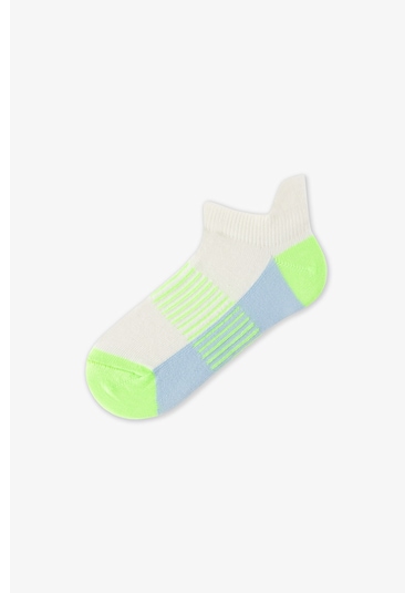 Penti Renkli Erkek Çocuk Neon Green Blue 3'lü Tab Patik Çorap