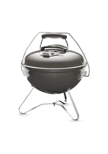 Weber Smokey Joe Premium 37 Cm Smoke Grey Emaye Tuck-n-carry Kapak Kilidi Portatif Kettle -125 Siyah
