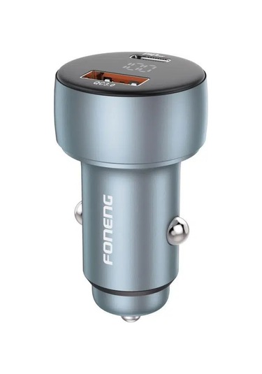 Foneng C18 48w Type-c + Usb Led Gösterge Araç İçi Şarj Adaptörü -