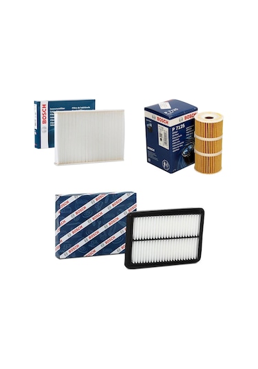 Nissan Qashqai 1.6 Dcı 3'lü Filtre Bakım Seti 2014 - 2018 Bosch