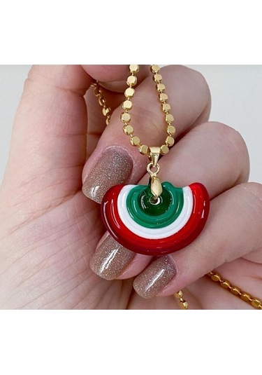 Yeniyıl Murano Kolye Kırmızı