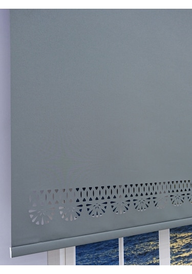 Lazer Stor Perde - İthal Mat Kalın Stor Koyu Gri