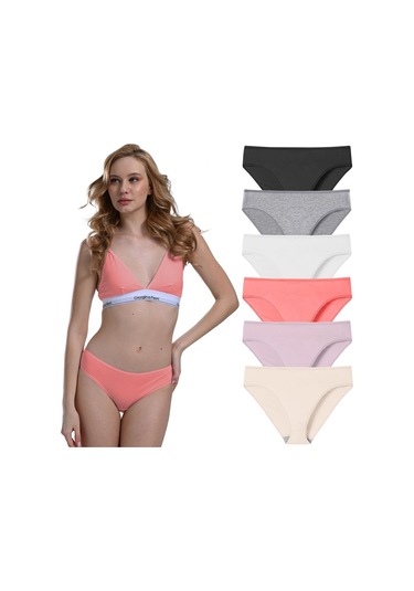 Likralı 6'lı Kutu Premium Slip Külot Laura G-006 B Resimdeki Renk