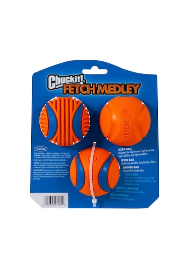 Chuckit Fetch Medley 3'lü Köpek Oyun Topu Seti 6.5 CM