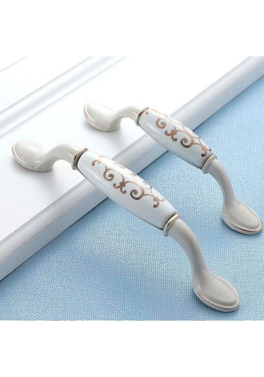 X Seramik Mobilya Kulpu, Mutfak Dolabı Kulpu, Mobilya Kapı Kulpu, Çinko Alaşımlı Mutfak Kulpu Kapı Çekmecesi 96mm