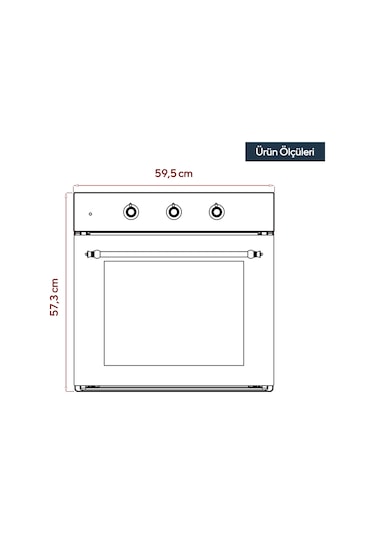 Kumtel B66-SF3(MT) Rustik Cam Ankastre Fırın
