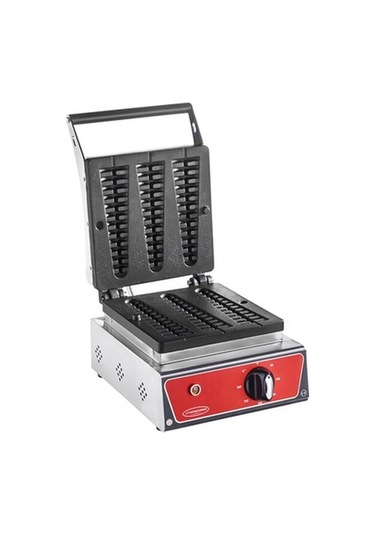 Karacasan Endüstriyel Elektrikli Döküm Çubuk Waffle Makinesi 3 Lü