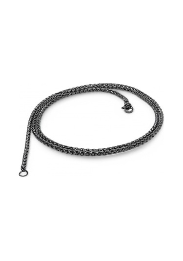 Fm Siyah Renk Çelik Kolye 2.5mm 3183cek013 Siyah