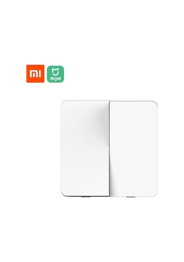 Xiaomi Mijia Duvar Anahtarı, Beyaz, İki Tuşlu İki Yönlü Kontrol, Akıllı Ve Geleneksel Mod, 40.000+ Basma Testi, 16ax, 250v