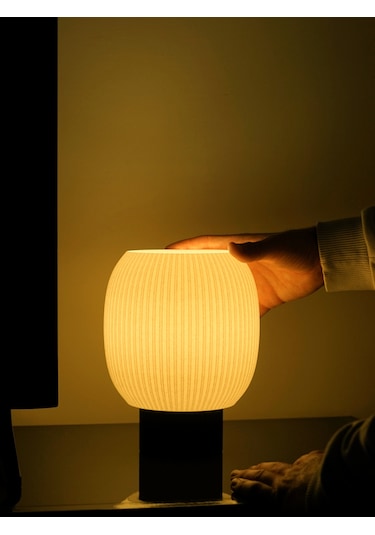 Styline -modern Masa Ve Gece Lambası Ambiyans Lambası, Dekoratif Led Abajur Beyaz