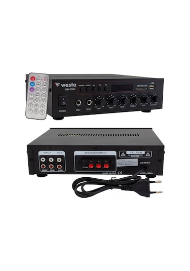 Westa WM-750U 80W USB/SD 100 V Hat Trafolu Amfi