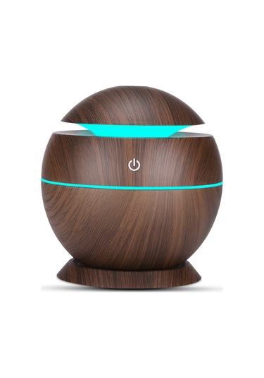 Tenfowee Renkli Led Işıklı Ahşap Desenli Usb Nemlendirici, Ofis Ve Ev İçin Aromatik Hava Temizleyici