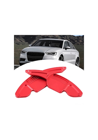 Vkemall Audi A3/a4l/a5/a6/a7/a8/s5 İçin Alüminyum Vites Kaydırıcı, Cnc İşleme, Anti-kayma, Kırmızı, Kol Saati Vites Paddles Diğer