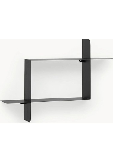 Moca Metal Sac Duvar Rafı Siyah