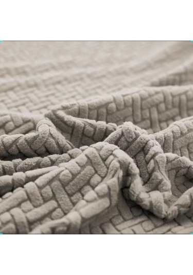 StarMall Tuğla Desen Koltuk Örtüsü Çekyat Kılıfı 3311 Takım Vizon