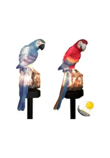 Yifomall Mavi Papağan Güneş Enerjili Bahçe Aydınlatması - Ip65 Su Geçirmez Led Dekoratif Resin Bahçe Aksesuarı