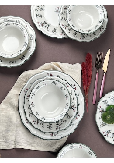 Porser Terra Yemek Takımı 6 Kişilik 24 Parça Fly24ykprs1057 Çok Renkli