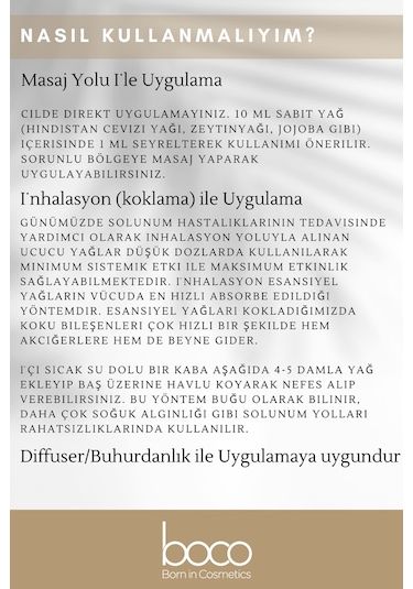 Boco Born In Cosmetics Karanfil + Nane %100 Saf Uçucu Yağı 2 x 10 ML
