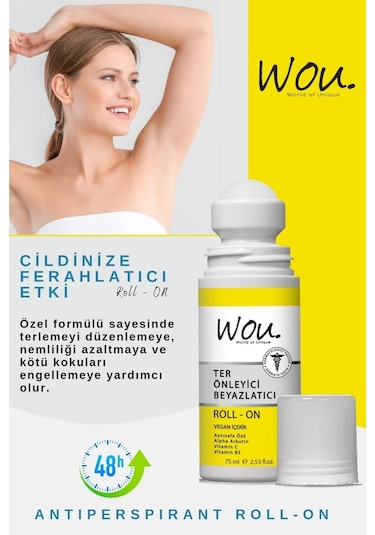 Wou Ter Önleyici ve Beyazlatıcı Roll -On 75 ML