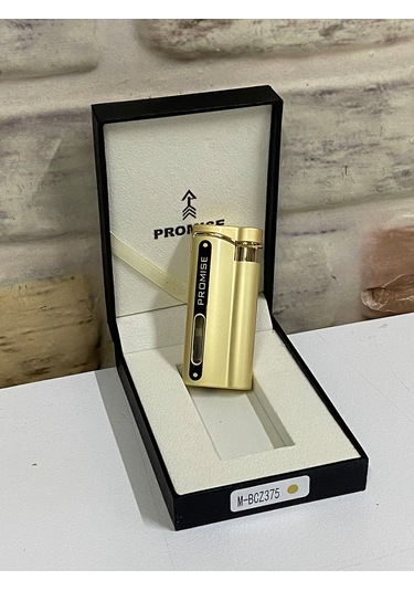 Promise Marka Sarı Gold Renk Gaz Göstergeli Gazlı Kişiye Özel Çak