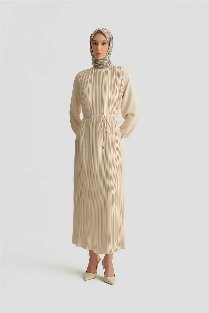 Armine Elbise Ortd9435-1 Bej Bej