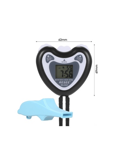 Lemestar Beyaz Elektronik Kronometre Rs-007 - 0.01 Saniye Hassasiyet, 2 Set Hafıza Ve İçinde İpler