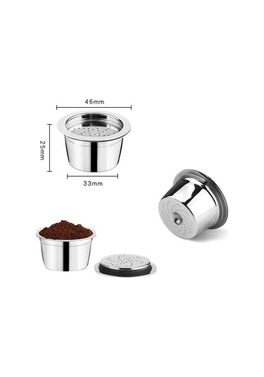 Xiyyadms Paslanmaz Çelik K-fee Makineleri İçin Yeniden Doldurulabilir Kahve Kapsülü - Fırça Ve Kaşık Hediyeli