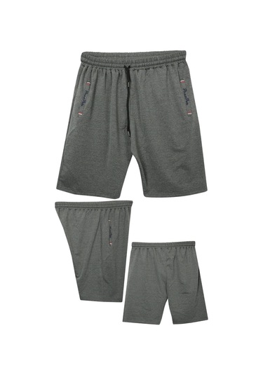 Büyük Beden 110 - 155 Kilo Arası İçin Uygun Bedenli Cepleri Nakış Detaylı Likralı Penye Erkek Şortu Antrasit Büyük Beden 110 - 155 Kilo Arası İçin Uygun Bedenli Cepleri Nakış Detaylı Likralı Penye Erkek Şortu Antrasit