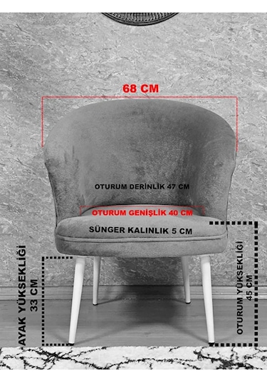 Tekli Teddy Krom Kaplama Sivriltme Ayak Çay Seti Koltuk Tekli Ber Çok Renkli