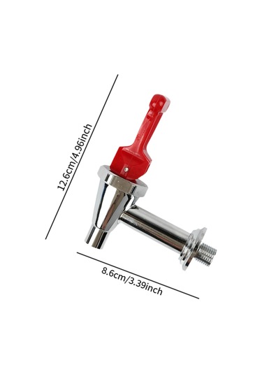 Homyl Kahve Sıcak İçecek Musluğu Paslanmaz Su Sebili Kova Cam Kırmızı