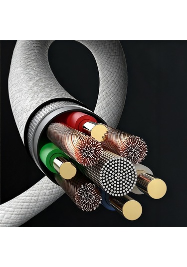 Lenyes Lc526 Type-c To Type-c Akıllı Çip Koruma Özellikli Data Ve Şarj Kablosu 60w 1.2m Beyaz Beyaz